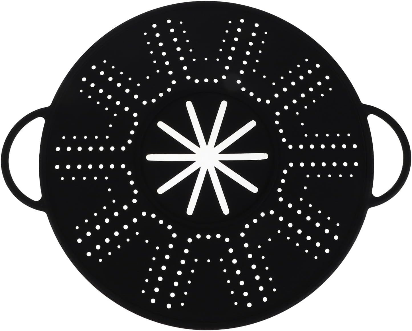 CALLARON Silicone Splatter Screen with Side Handles 13.38 Inch Frying Pan Cover Oil Splash Guard Heat Resistant Cooling Rack Multi-Use Kitchen Gadget