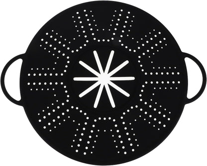 CALLARON Silicone Splatter Screen with Side Handles 13.38 Inch Frying Pan Cover Oil Splash Guard Heat Resistant Cooling Rack Multi-Use Kitchen Gadget