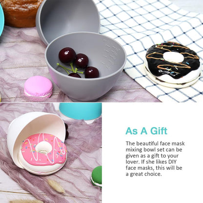 Silicone Mixing Bowl for Melting Chocolate, 6PCS (Green, Grey, White)