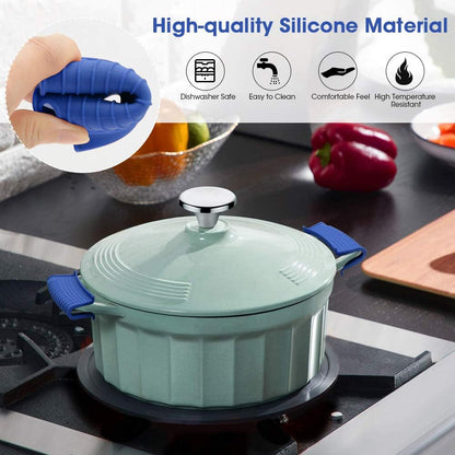 Silicone Assist Hot Pan Handle Holder Hot Skillet Handle Covers Pot Holder Sleeve Cast Iron Skillets Nonslip Heat Resistant for Enameled Griddles Casserole Frying Pans Cookware(4PACK/Black)