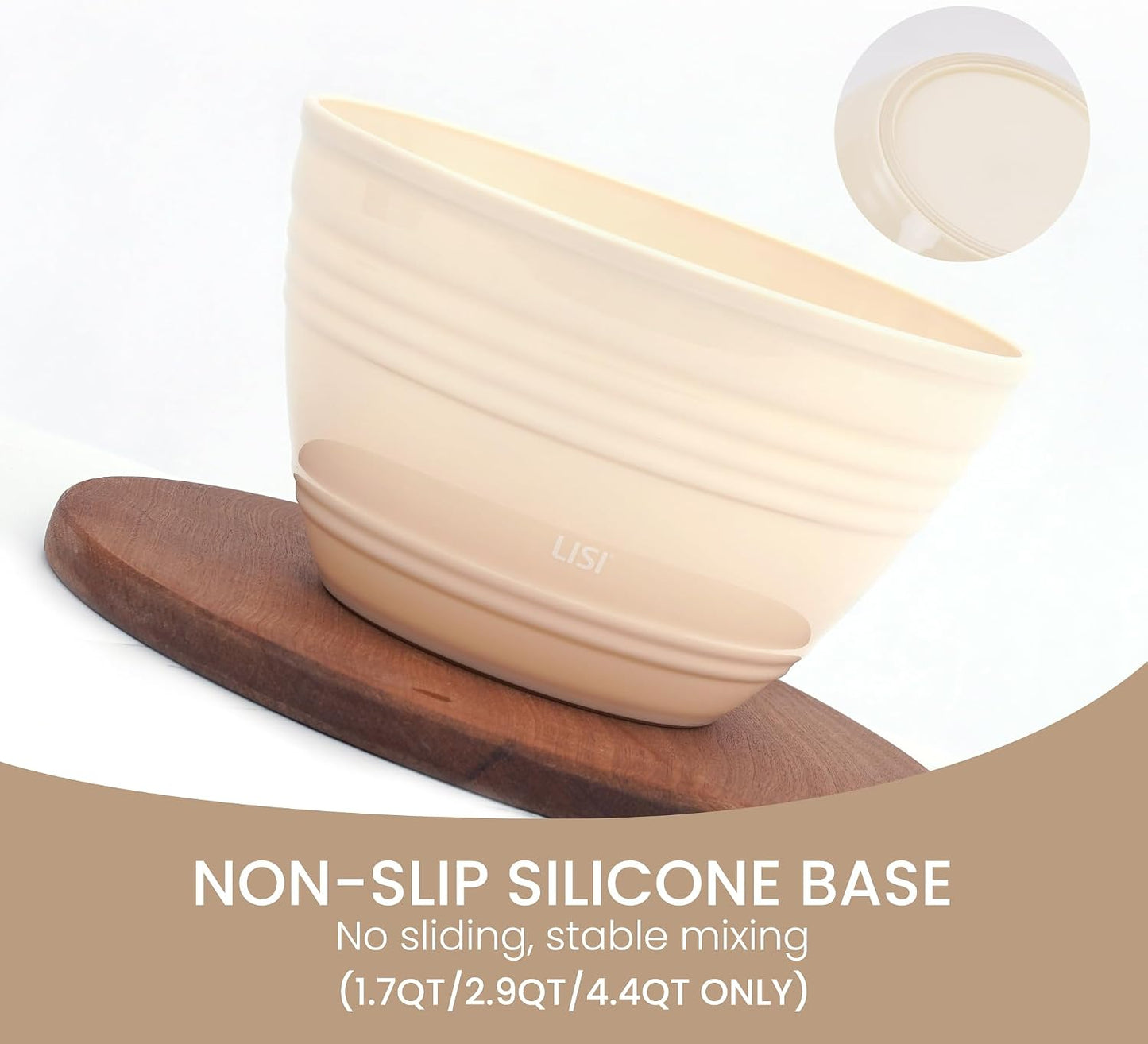 LISI 23Pcs Mixing Bowls Set with Lids, Airtight BPA-Free Nesting Bowls for Mixing, Baking, Cooking & Storage, Dishwasher Safe Serving Bowl, Includes Spatula, Spoons, Brush & Whisk