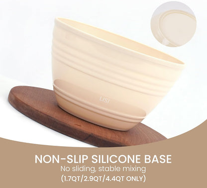 LISI 23Pcs Mixing Bowls Set with Lids, Airtight BPA-Free Nesting Bowls for Mixing, Baking, Cooking & Storage, Dishwasher Safe Serving Bowl, Includes Spatula, Spoons, Brush & Whisk