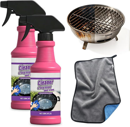 Fast Acting Heavy Duty Grill Degreaser Spray, Heavy Duty BBQ Grill Degreaser, Outdoor Grills Cleaner, For Kitchen Grates and Racks (1 PCS)