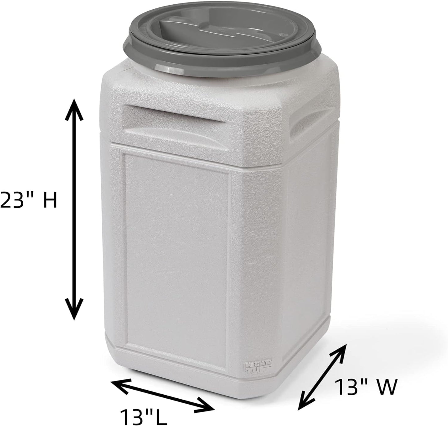 Mighty Tuff Airtight Dog Food Storage Container – 13 Gal, up to 54 lb Capacity – Cat and Dog Food Container with Twist Lid & Handles – BPA-Free, Made in USA