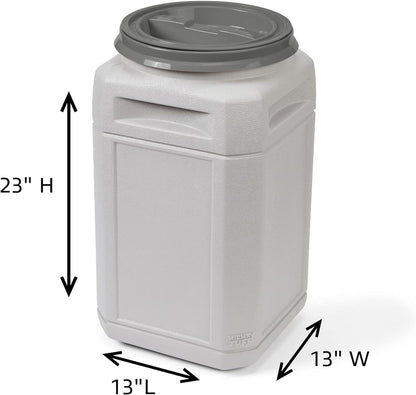 Mighty Tuff Airtight Dog Food Storage Container – 13 Gal, up to 54 lb Capacity – Cat and Dog Food Container with Twist Lid & Handles – BPA-Free, Made in USA