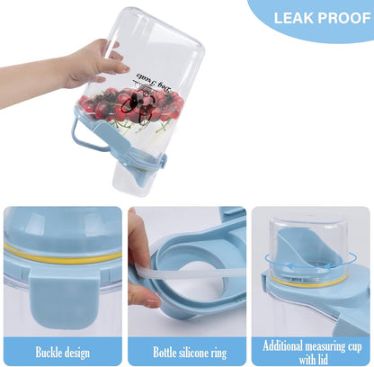 Dog Food Storage Container Airtight Portable Dog Food Container with Handled Lid and Pour Spout,Food Storage for Dog Dry Food Small Pet Food Container with Measuring Cup for Home, Travel,2.8L