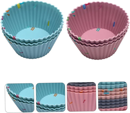 Jumbo Silicone Muffin Baking Cups Round Cake Mold Multi-purpose Baking Cups Easy Demoulding Non-stick for Diy