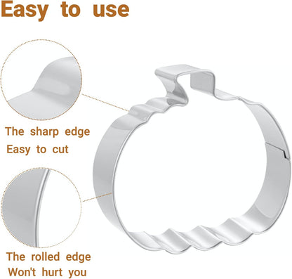 JOB JOL Halloween Cookie Cutters 8 PCS, 3'' to 3.6''