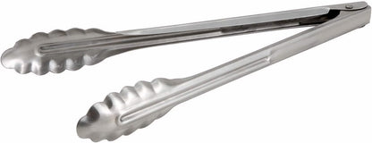 Winco Stainless Steel, Coiled Spring Utility Tong Heavyweight, 12-Inch, Medium