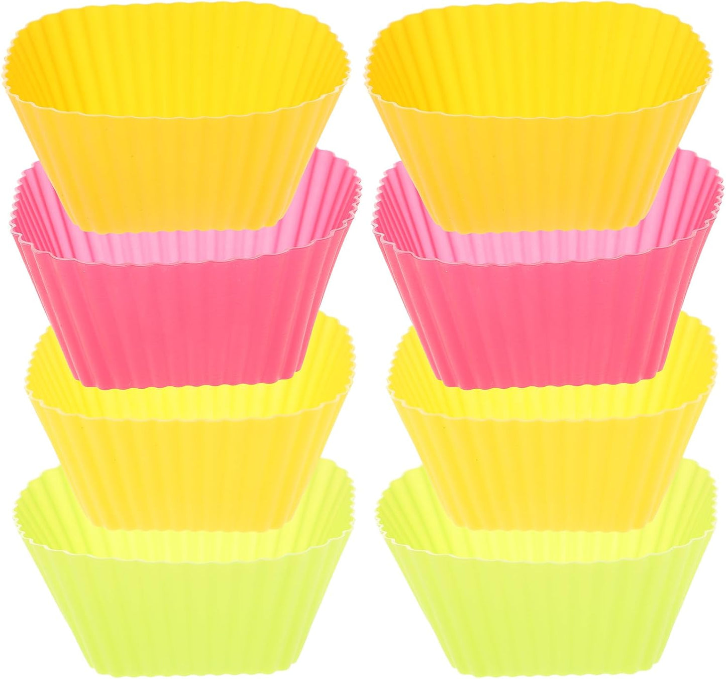 12PCS Silicone Baking Cups: Square Muffin Cupcake Liners Reusable Bakery Molds Supplies Lunch Box Dividers for Home Bakery Baking (Color)