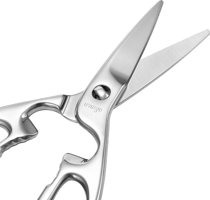 LIVINGO Kitchen Forged Shears Heavy Duty Come Apart Ultra Sharp Multi-function Stainless Steel Scissors Bottle Opener, Nut Cracker 8.5 inch