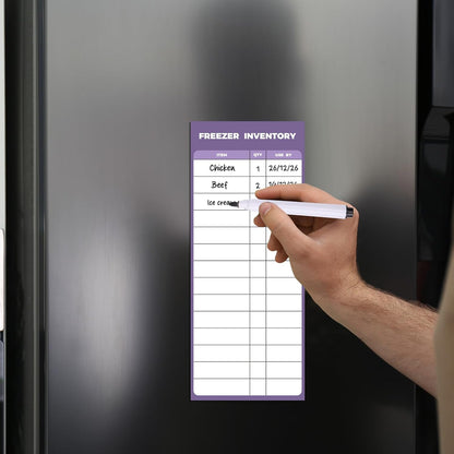 Magnetic Whiteboard for Fridge 5pcs 4x10inch Dry Erase Refrigerator White Board Magnet Meal Planner Board for Kitchen - Fridge and Freezer Inventory List Weekly Menu Plan Board Memo Pad Grocery List