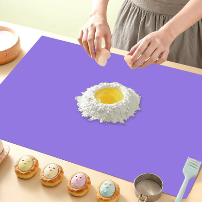 Extra Large Silicone Mats for Kitchen Counter, 27.6'' x 19.7'' Nonskid Silicone Placemats for Kids, Nonstick Purple Silicone Mat for Baking Crafts, Silicone Dab Mat Heat Resistant, 1Pack - Colors A