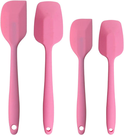 Silicone Spatulas Set, Rubber Spoon Spatula Heat Resistant Spoonula One Piece Design Seamless Spatula Non-Stick Scrapers Baking Mixing Tool (Dark Blue)