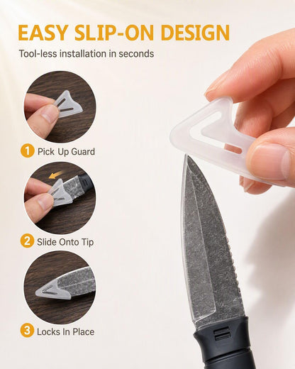 Kichvoe 25 Pack Knife Tip Protector, Plastic Safety Cover for Chef Knives