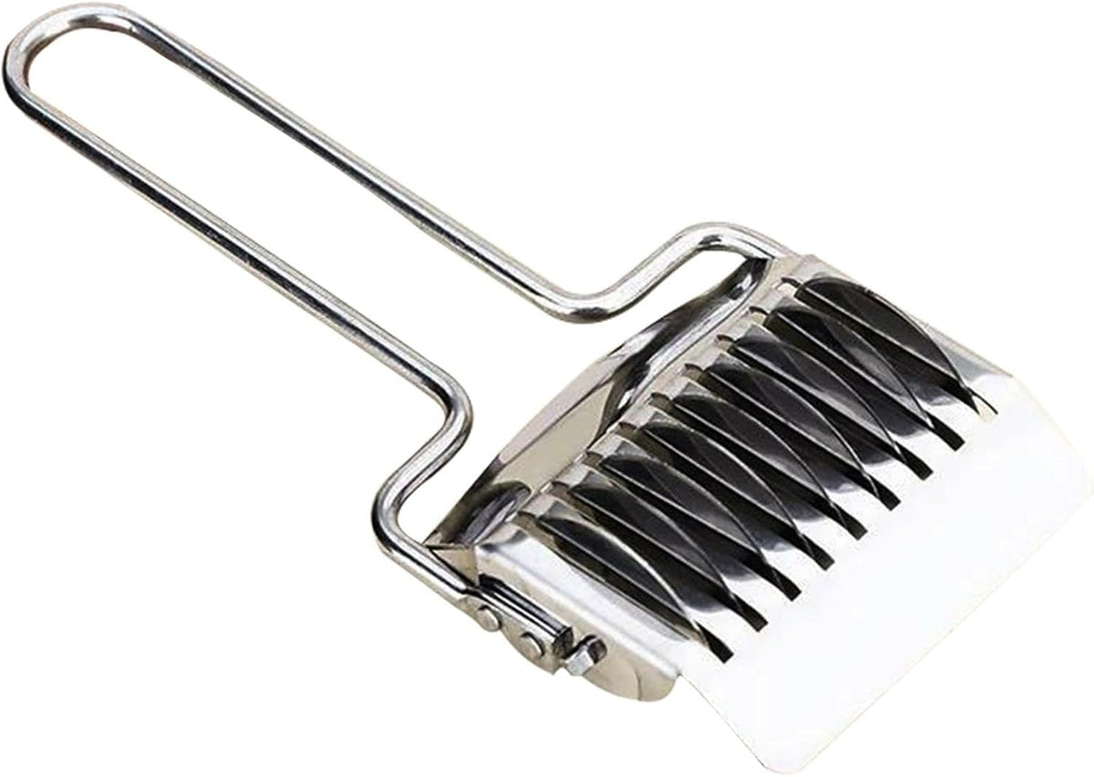 Pasta Noodle Cutter, Stainless Steel Manual Pasta Spaghetti Maker, Dough Cutter for Homemade Noodles, Lattice Roller Garlic Ginger Herb Mincer for Kitchen Cooking Tools