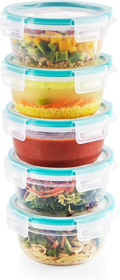 Snapware Plastic Total Solution (21-Pack) Large Food Storage Containers Set, Meal Prep Containers with Plastic BPA-Free Lids & 4 Locking Tabs, Microwave, Dishwasher, and Freezer Safe