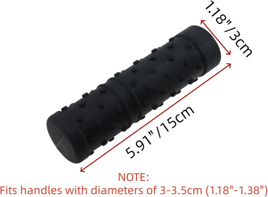 Silicone Pot Handle Cover,5.5 Inch Length Heat Resistant Non-Slip Wok Pan Handle Sleeve for Cast Iron Skillet, Pots and Pans,Black