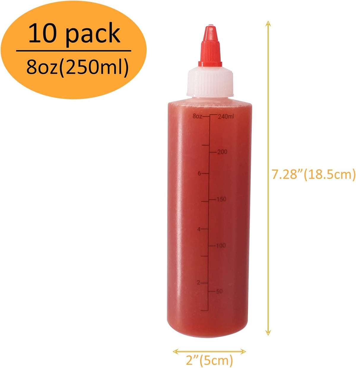 32 oz / 1000 ml Plastic Squeeze Bottles 3-Hole