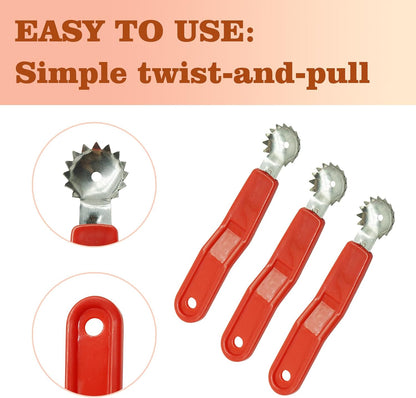 Strawberry Tomato Corer Huller Stem Remover, Kitchen Food Prep Tool, 3 Pack