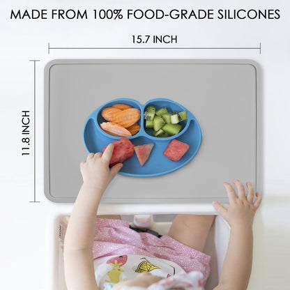 Extra Large Silicone Mats for Kitchen Counter, 27.6'' x 19.7'' Nonskid Silicone Placemats for Kids, Nonstick Purple Silicone Mat for Baking Crafts, Silicone Dab Mat Heat Resistant, 1Pack - Colors B