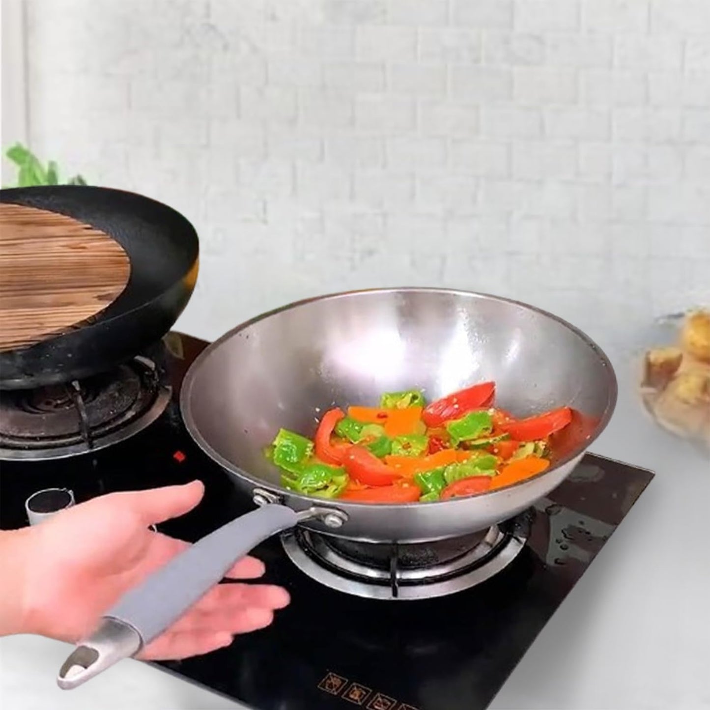 3 Pcs Silicone Pot Handle Cover Heat Resistant, Cast Iron Handle Cover Retractable Silicone Pot Handle Sleeve for Cast Iron Frying Pan Handle Holder (1.6 x 7.5 Inch, L), Gray