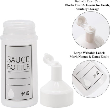 Dressing Container Compatible with Ranch, 2 Pack Shaker Mixer Bottles