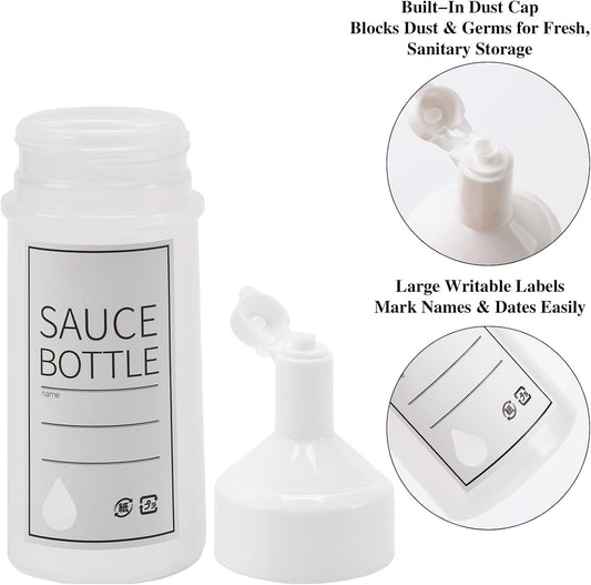 Dressing Container Compatible with Ranch, 2 Pack Shaker Mixer Bottles