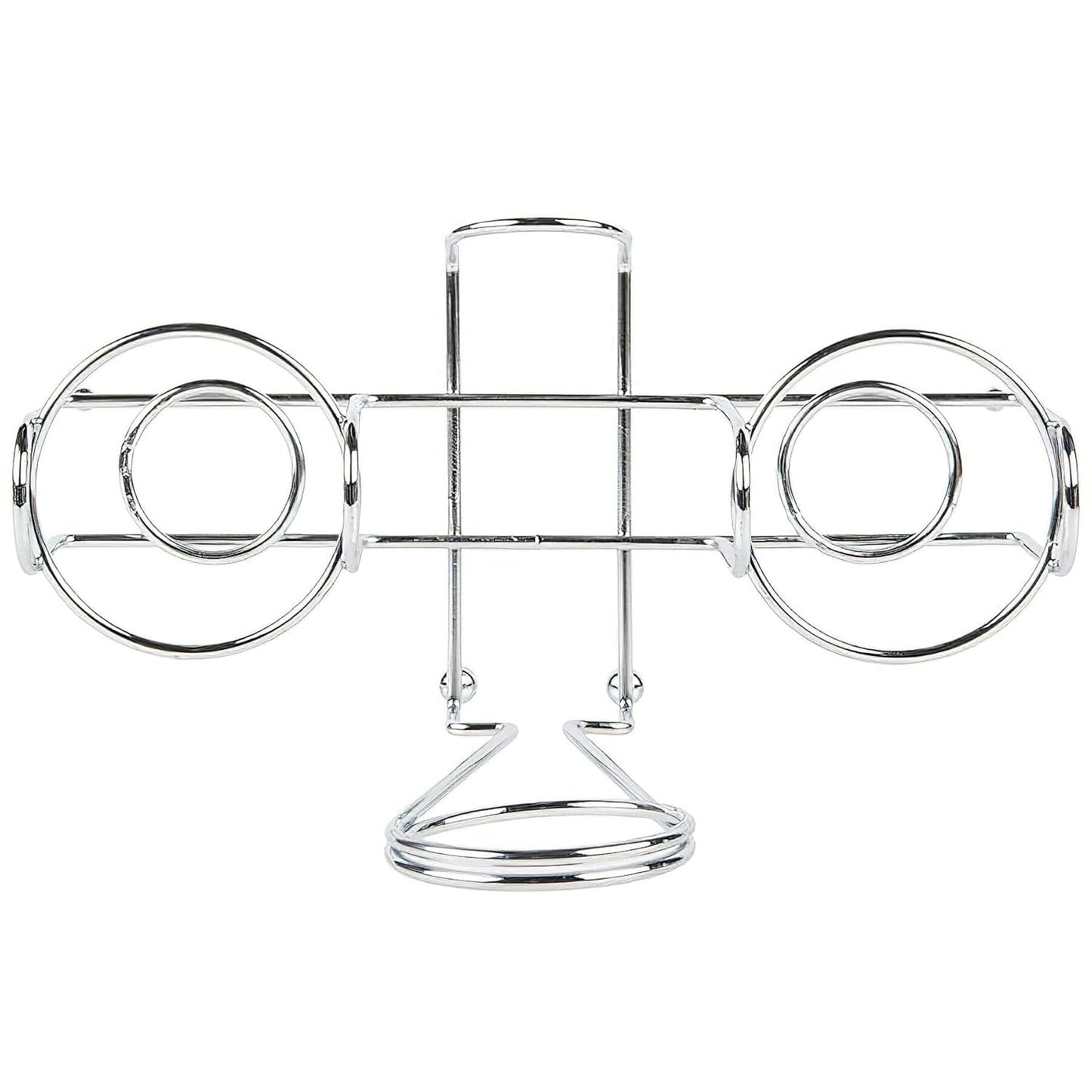G.E.T. 4-22735 Chrome Metal Two Compartment Condiment Caddy Metal Table Caddies Collection