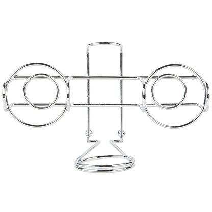 G.E.T. 4-22735 Chrome Metal Two Compartment Condiment Caddy Metal Table Caddies Collection