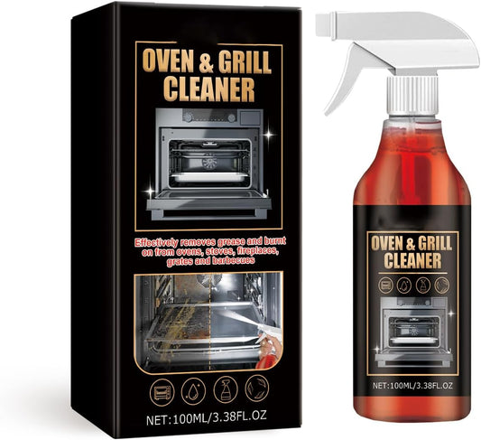 Oven & Grill Cleaner Spray, Removes Grease and Burnt-on from Stoves, Grates, and Barbecues, 3.38 fl oz