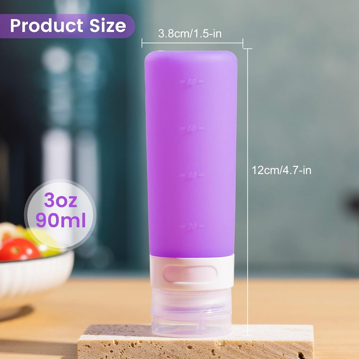 MICEBAY 2 oz Condiment Squeeze Bottles, Leakproof Salad Dressing Container