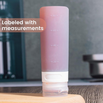 MICEBAY 2 oz Condiment Squeeze Bottles, Leakproof Salad Dressing Container