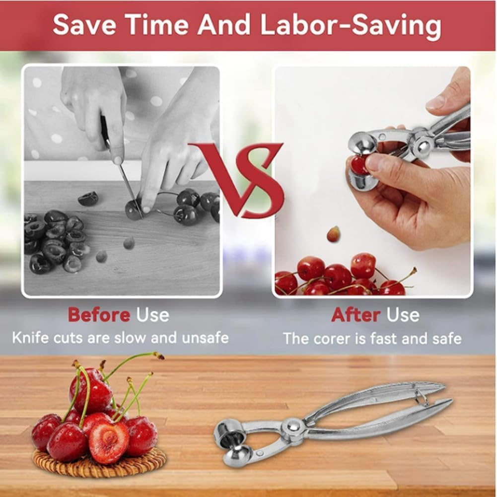 Cherry Pitter Olive Core Remover, 7.1in Aluminum