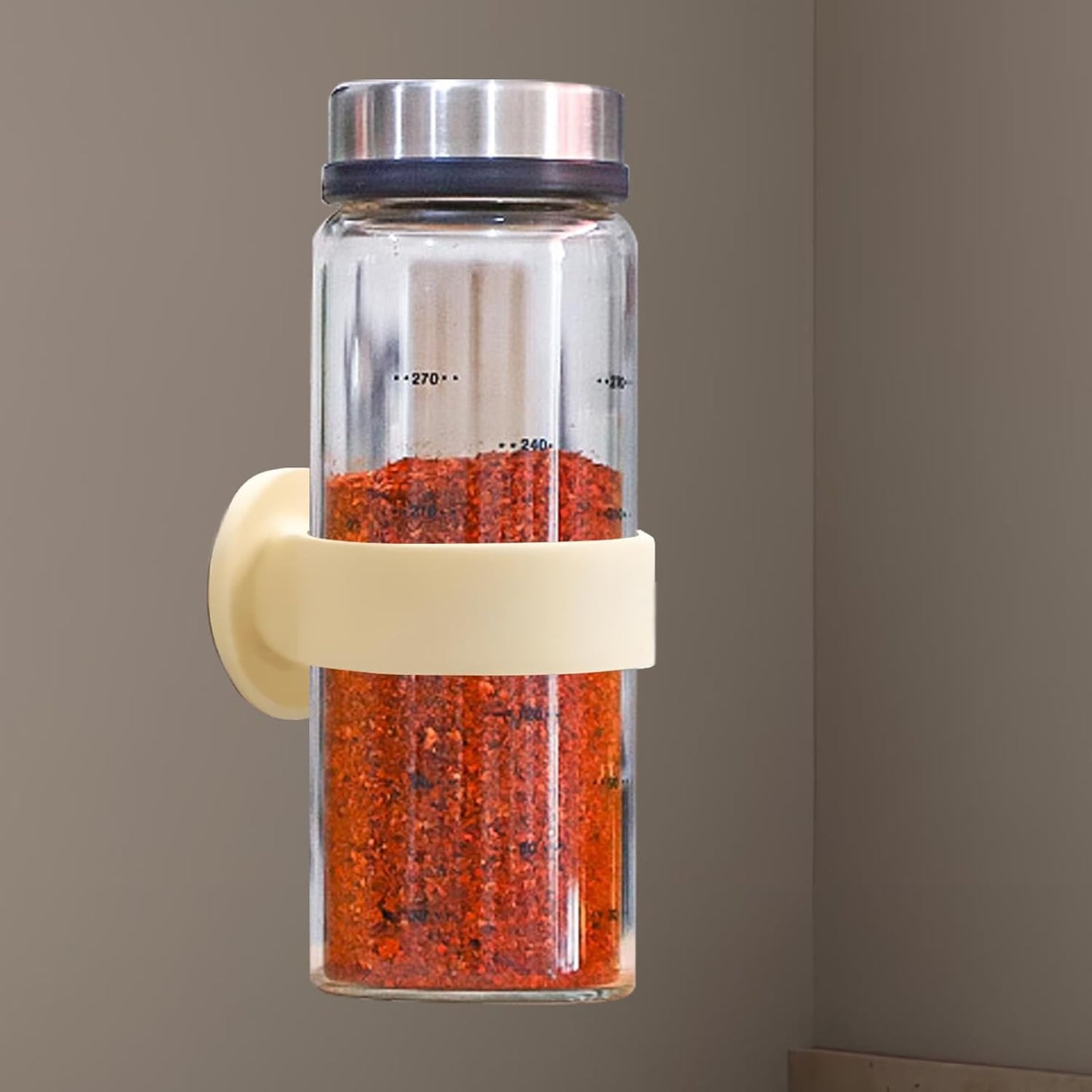 Sauce Bottle Holder, Condiment Storage Bracket, Liquids, Vinegar, Oil, Salad Dressing, and BBQ Bottles, Kitchen Organizer for Home Cooking, Easy Access, Space-Saving, Practical Wall Hanger