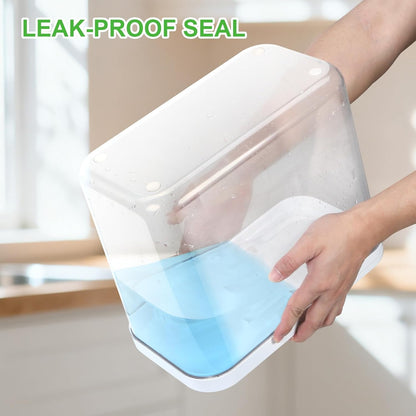 TBMAXS Rice Flour Storage Container - 6.5 Qt | 12 Lbs Crystal-Clear Plastic Food Storage Container Bin with Flip-up Lid, Dry Food Holder for Kitchen Pantry Organization and Storage