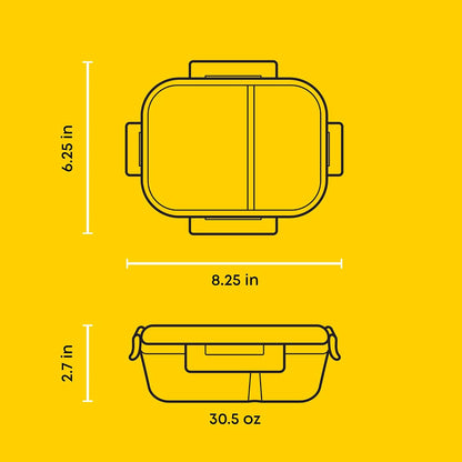 JoyJolt Divided Food Storage Containers with Lids Airtight. 5 Pack Glass Meal Prep Containers 2 Compartment Set Glass Bento Box. Reusable Food Containers, Portion Control Containers for Weight Loss