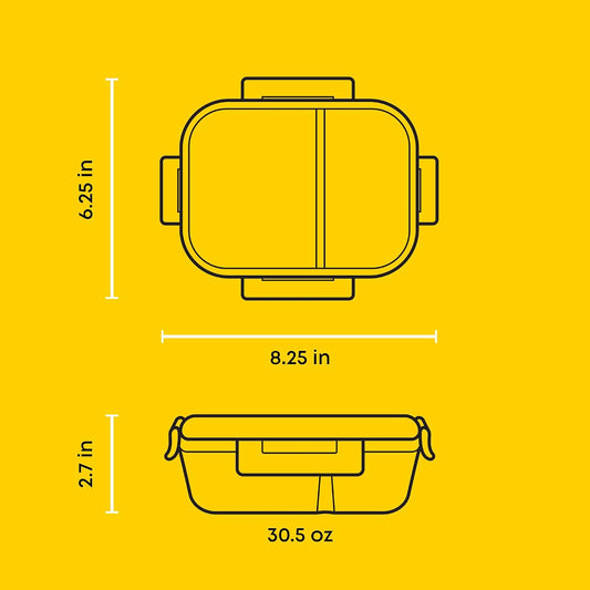 JoyJolt Divided Food Storage Containers with Lids Airtight. 5 Pack Glass Meal Prep Containers 2 Compartment Set Glass Bento Box. Reusable Food Containers, Portion Control Containers for Weight Loss