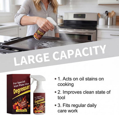Grill Degreaser Spray 120ml – Heavy Duty BBQ Cleaner with Foaming Action, Fast-Acting for Stubborn Grease & Burnt Food on Grates, Stainless Steel, Oven
