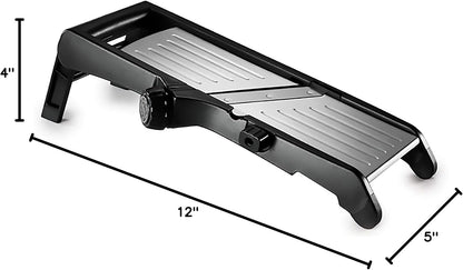 Norpro Deluxe Mandoline Slicer/Grater, Black, 12-in.