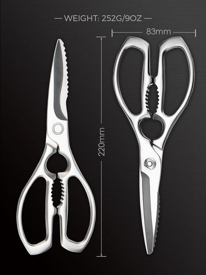 Kitchen Scissors, Forged Stainless Steel Heavy Duty Kitchen Shears, Dishwasher Safe Cooking Scissors for Meat, Poultry & Vegetables