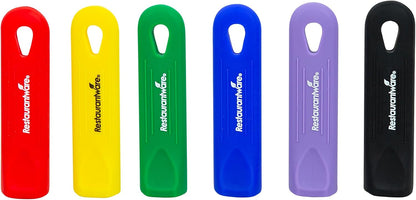Restaurantware Silicone Pan Handle Cover Set 1-Count Heat-Resistant Removable Pan Handle Grips, Ergonomic Non-Slip Green Handle Protectors for Fry Pans and Sauce Pans