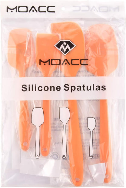 Silicone Spatulas Set, Rubber Spoon Spatula Heat Resistant Spoonula One Piece Design Seamless Spatula Non-Stick Scrapers Baking Mixing Tool (Dark Blue)