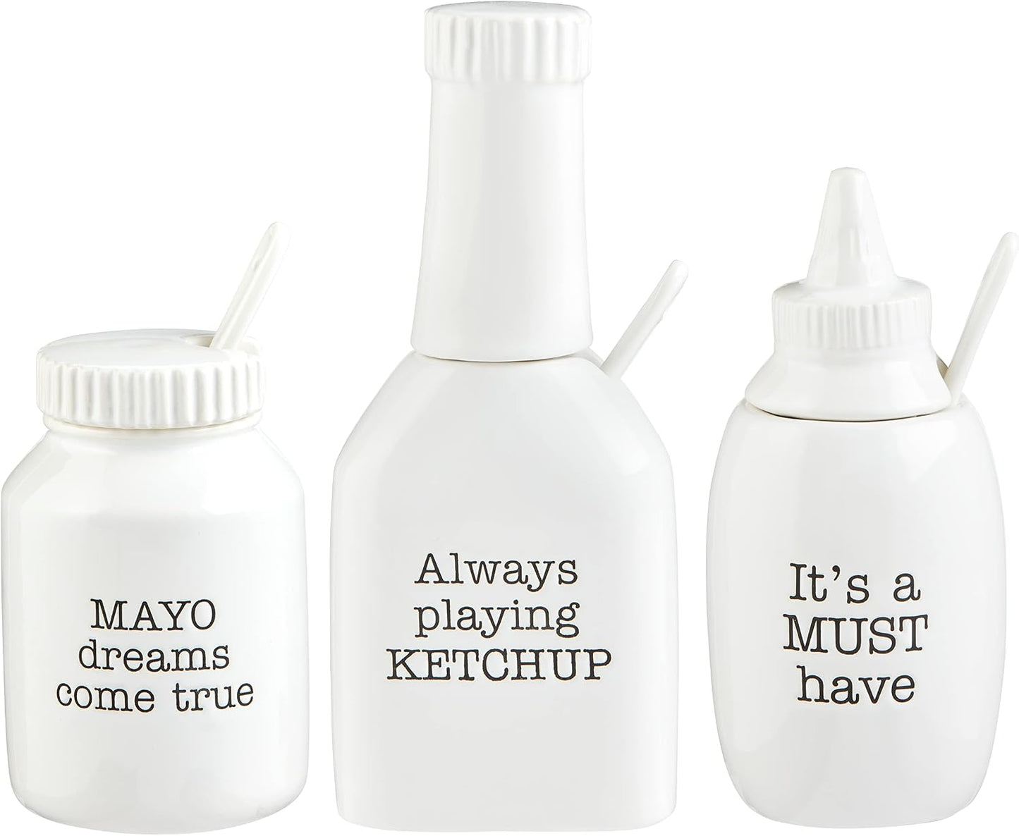Mud Pie Circa BBQ Condiment Holder, Ketchup, 6.5" x 3.16"