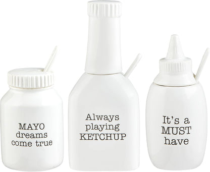 Mud Pie Circa BBQ Condiment Holder, Ketchup, 6.5" x 3.16"