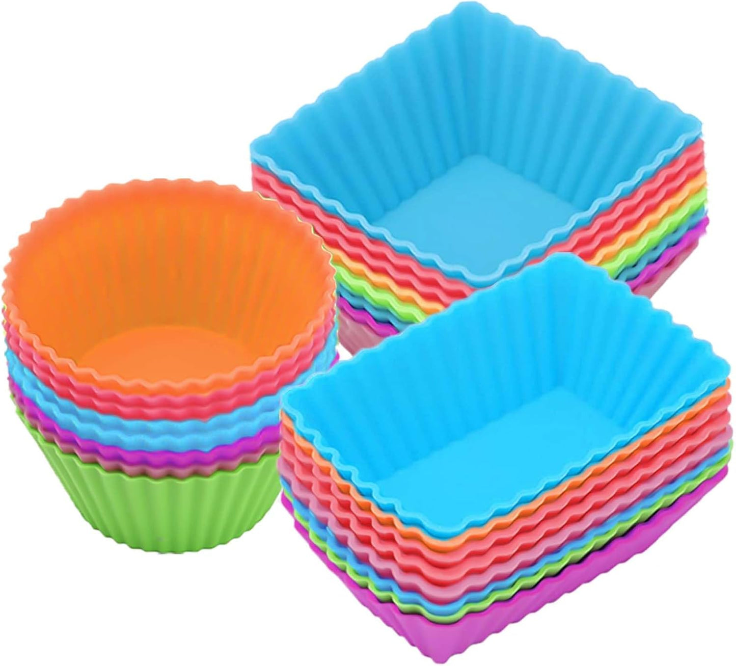 24 Pieces Lunch Box Dividers, Silicone Cupcake Liners for Lunch box, Small Liners Cups for Bento Box Inserts Accessories Essentials Supplies, Muffin Liners Cupcake Wrappers for Baking