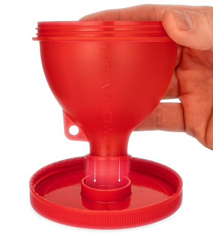 Hydra Cup Protein Powder Funnel Set 6 Pack, w/Stand for Filling Bottles