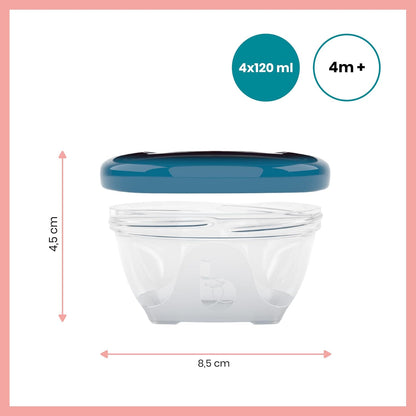 Babymoov Leak Proof Storage Bowls | BPA Free Containers With Lids, Ideal to Store Baby Food or Snacks for Toddlers (PICK YOUR SET SIZE)