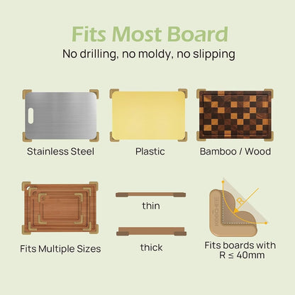 Silicone Cutting Mat, Dishwasher Safe Counter Protector with Grip Base for Stable Food Preparation Silicone Kitchen Accessories