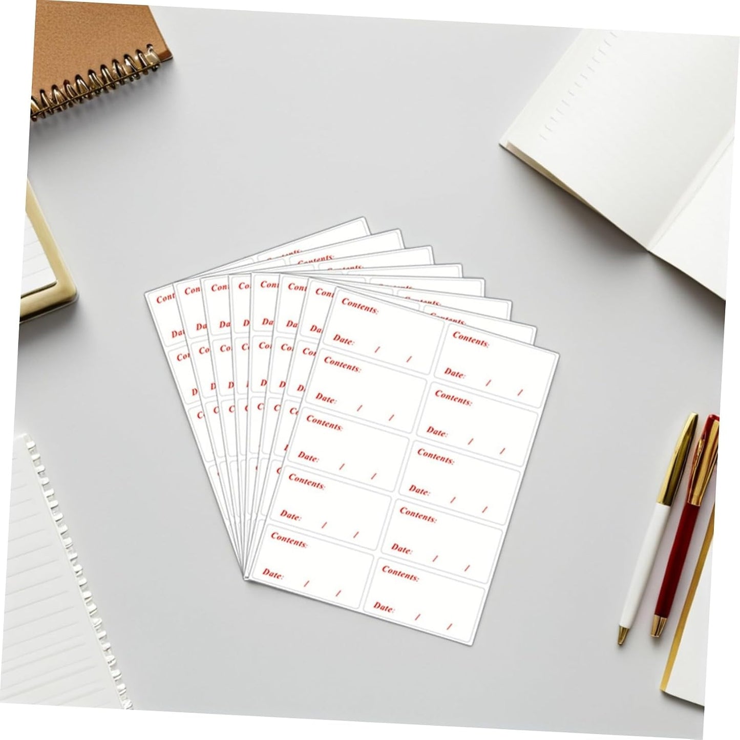 Waterproof Food Date Stickers Labels for Containers, 400pcs Self-Adhesive Removable Refrigerator and Freezer Storage Labels for Home and Restaurant Use